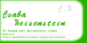 csaba weisenstein business card
